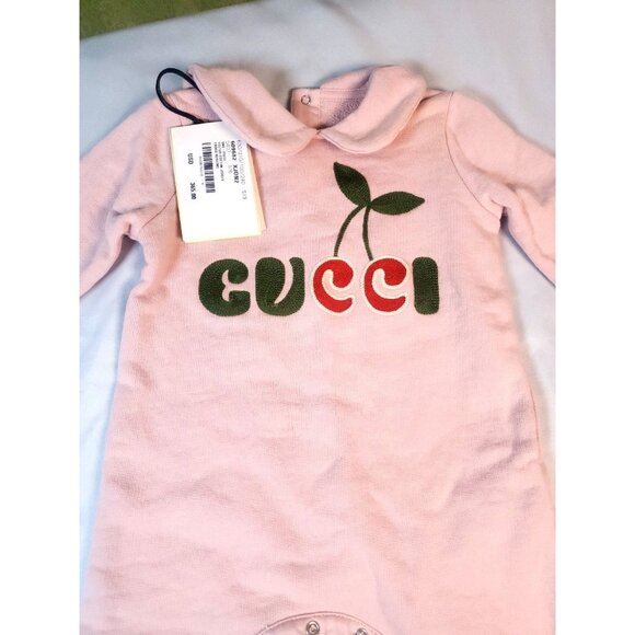 Gucci Baby One Piece Jumpsuit  3/6 Mo Playsuit 100% cotton W/ Box - Picture 2 of 16